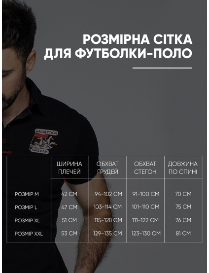 Картинка Чорне поло з вишивкою